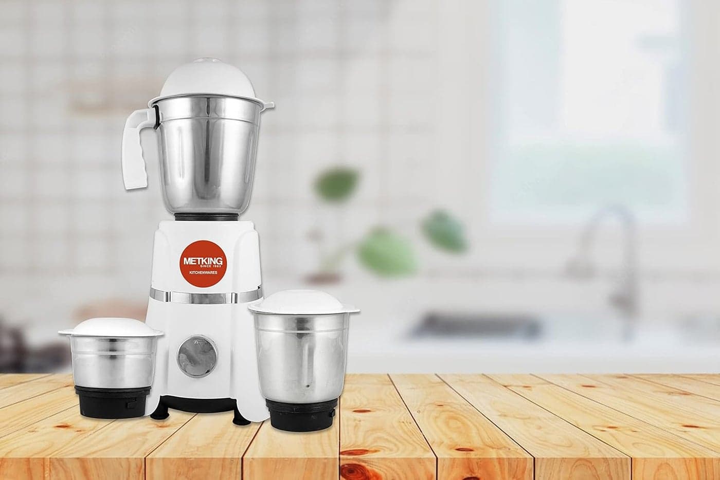 METKING Mixer Grinder Electric Super Power 3 jar 500W Mixer Grinder pack of 3 jar steel Body Liquidizing Wet Grinding and Chutney Jar Stainless Steel blades