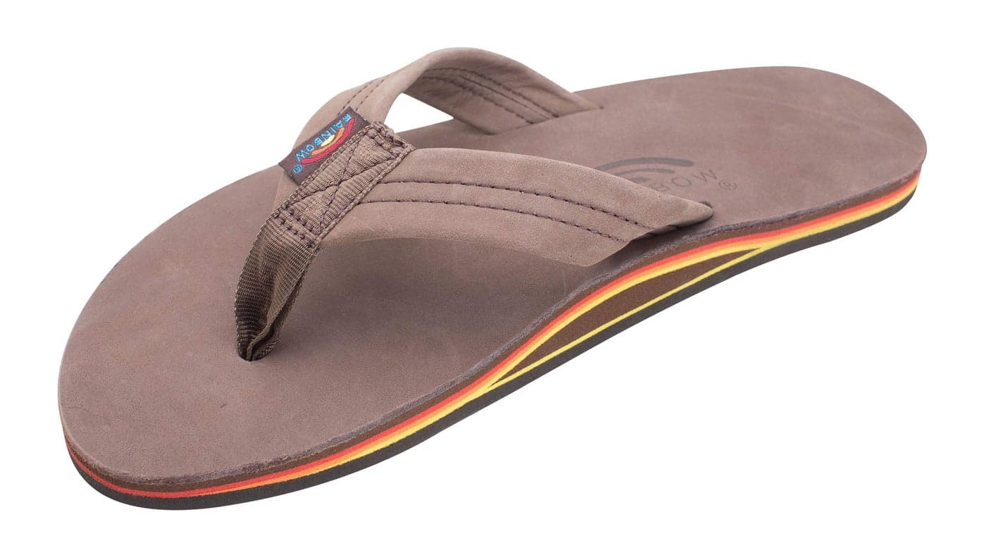 Rainbow Sandals Mens Premier Leather Single Layer Wide Strap with Arch ExpressoRainbow Mens Medium 8595 DM US