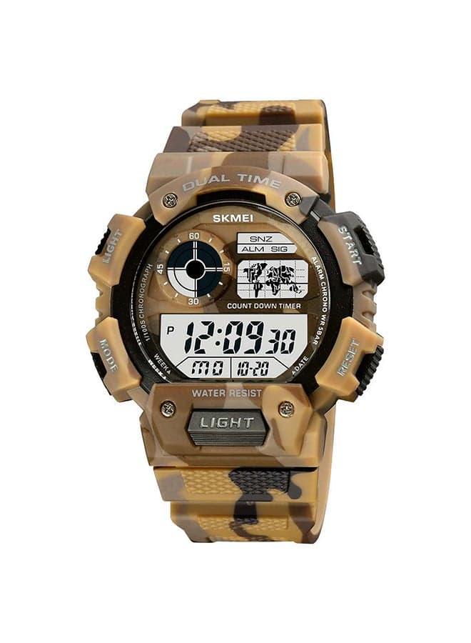 Men's Fashion Waterproof Sports Digital Dual Time Watch 3271CMYL