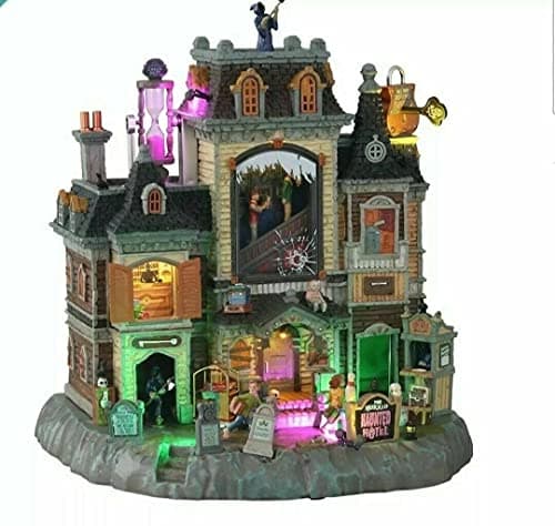 Spooky Town Lemax The Horrid Haunted Hotel Halloween Village