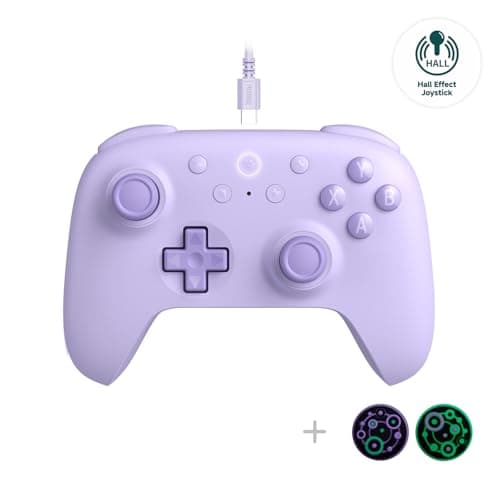 8Bitdo Ultimate 2C Hall Effect Joysticks and Hall Triggers Wired Controller for Windows PC and Android, with Remappable L4/R4 Bumpers, Turbo function & Rumble vibration (Mint)