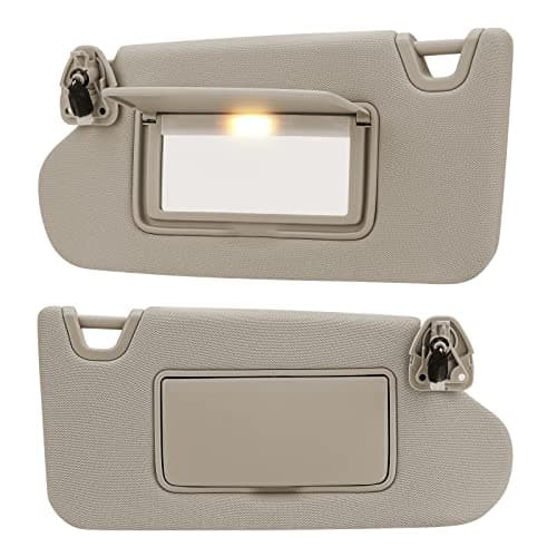 Youxmoto for Nissan Altima 2013-2018 Beige Sun Visor Left Driver and Right Passenger Side, with Vanity Mirror and Light, Replaces# 96401-3TA2A, 96400-3TA2A