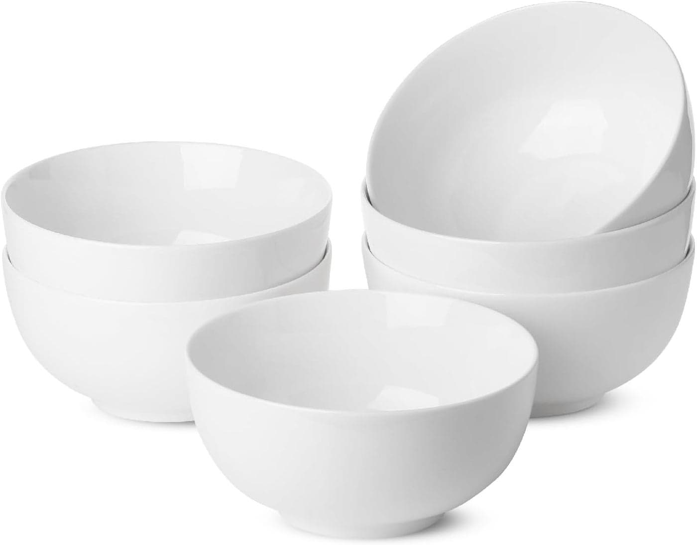 BTaT White Bowls Set of 6 16 oz White Cereal Bowls Set of 6 White Soup Bowls Set of 6 White Bowl White Porcelain Bowls Ceramic White Ceramic Bowl White Ceramic Bowls White Soup Bowls Ceramic