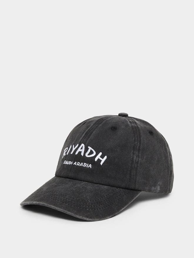 Styli Charcoal Embroidered Baseball Cap