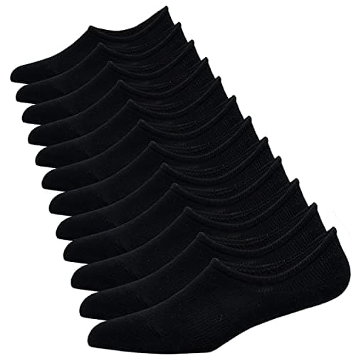 JORMATT 6 Pairs Mens & Women No Show Socks Non-Slip, Athletic Sneaker Cotton Invisible Low Cut Socks for Mens Shoe Size 6-10