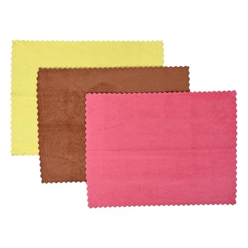 HOMELEE DEKOR Microfiber Cleaning Cloth (400 GSM, Set of 3-30x40 cm), Magic car Bike Cleaning Clothes, Non-Scratch Lint Free Dish Towels, Microfibre Kitchen Dusting Cloth (Multicolour)