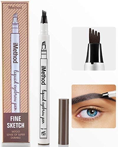 iMethod Eyebrow Pen iMethod Eyebrow Pencil with a MicroFork Tip Applicator Creates Natural Looking Brows Effortlessly and Stays on All Day Dark Grey