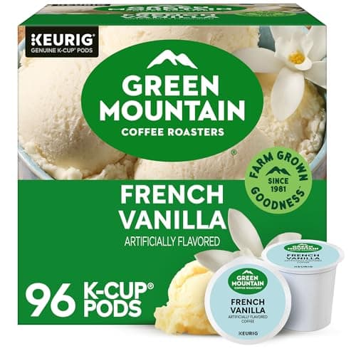 Green Mountain Coffee Roasters French Vanilla Coffee Keurig SingleServe KCup pods Light Roast 96 Count