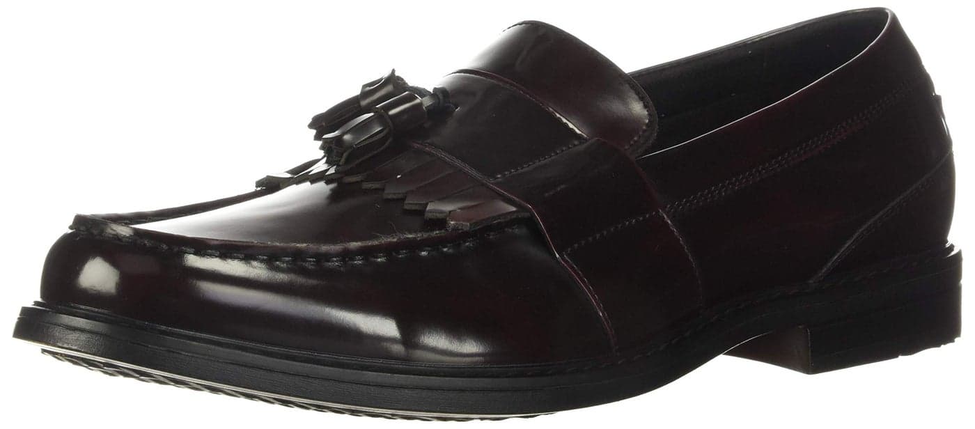 Nunn Bush Keaton Kiltie Tassel Slip On Loafer with Comfort Gel mensBurgundy Polished7