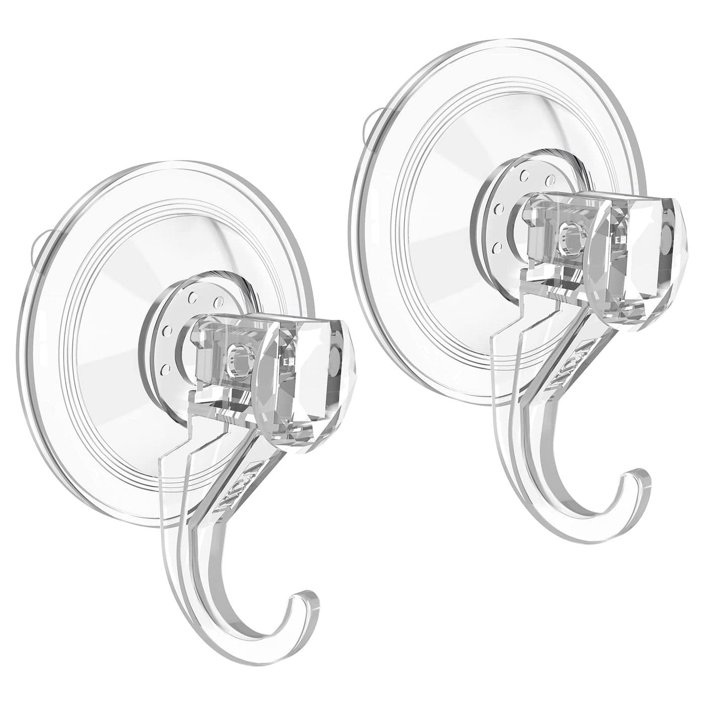 VISV Wreath Hanger Large Suction Cup Wreath Hooks Heavy Duty 22 LB Capacity Removable and Reusable Clear 2 Pcs