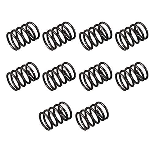 uxcell Compression Spring - 1.2mm Wire Dia, 12mm OD, 15mm Free Length Spring Steel,Black,10Pcs