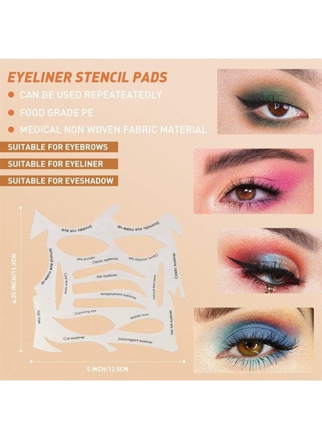Quick Make-Up Stencils Eyeliner Molds a Makeup Tool with a Variety of Shapes Eyeliner Stencil Pads Eyeshadow Applicators Eyeliner Template