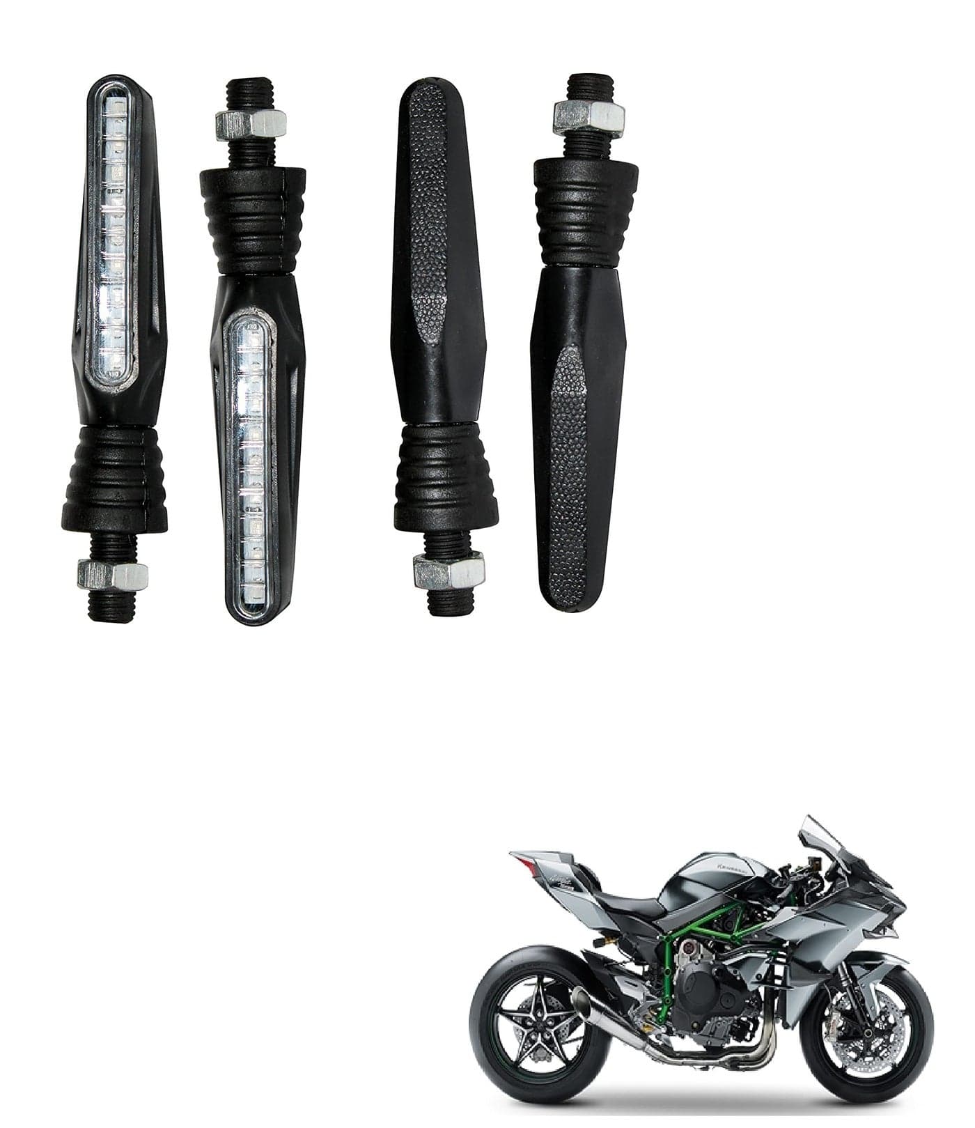Asryd Pack of 4 Amber Bright SMD LED KTM Style Indicators For Kawasaki Ninja H2R (4.Pcs Amber Color Indicator)