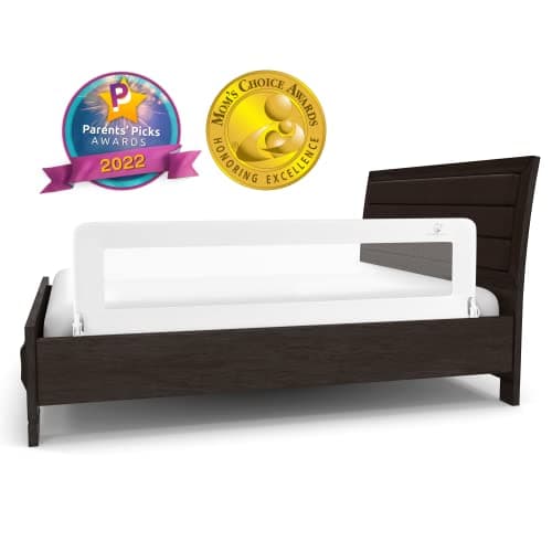 ComfyBumpy 1Pack Bed Rail for Toddlers 555 L x 195 H Toddler Bed Rails for Twin Full Queen King Mattress Size Swing Down Rail Guard Mattress Side Rail for Kids White