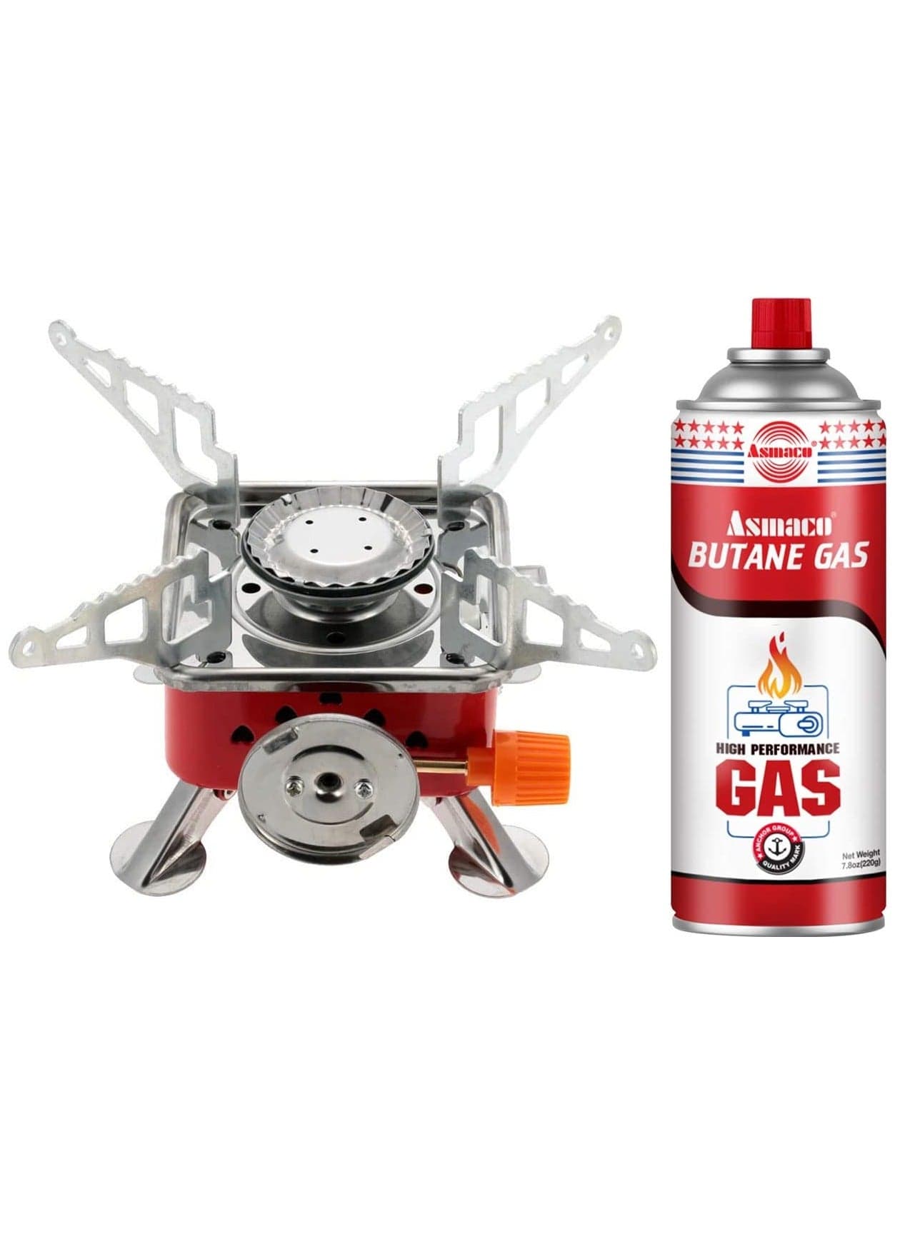 Camping Stove Collapsible Gas Stove 2800w Portable Outdoor Stainless Steel Gas Stove Burners Picnic Furnace With Butane Gas