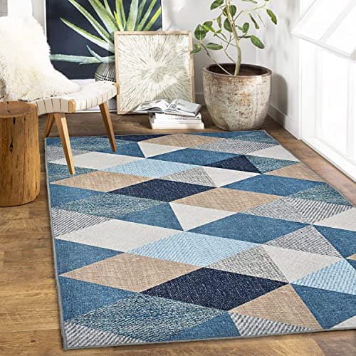 ishro home 3D Printed Bedside Runner Carpet Anti Skid for Home/Kitchen/Kitchen/Living Area/Office Entrance. (Crystals, 5x7 ft)