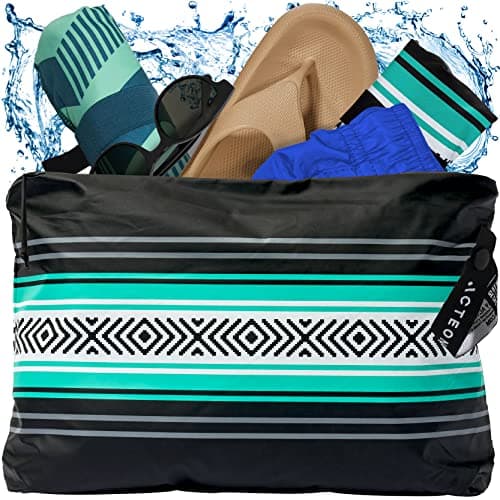 Acteon Wet Dry Bag, Large Travel Water-Resistant Swimsuit & Clothes Organizer, Foldable Pocket Sized Pool, Beach & Gym Bags, Fit for Bikini, Swim Workout Shoes & Towels, Toiletries, Dirty Laundry