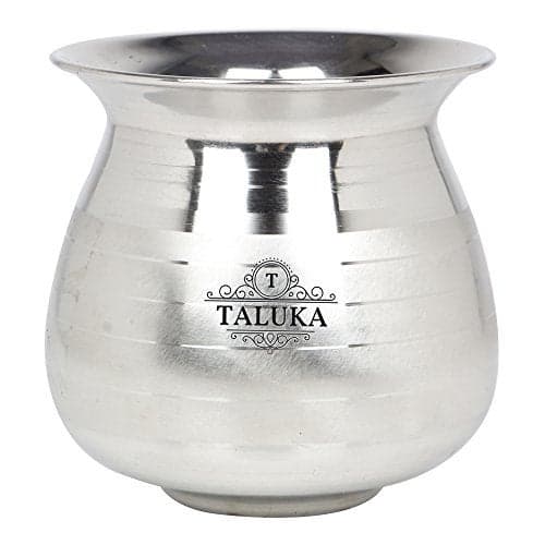 Taluka (5.4" x 5.6" Inches) Stainless Steel Lota Water Drinking Purposes Steel Pot Capacity :- 1000 ML Weight :- 350 Grams