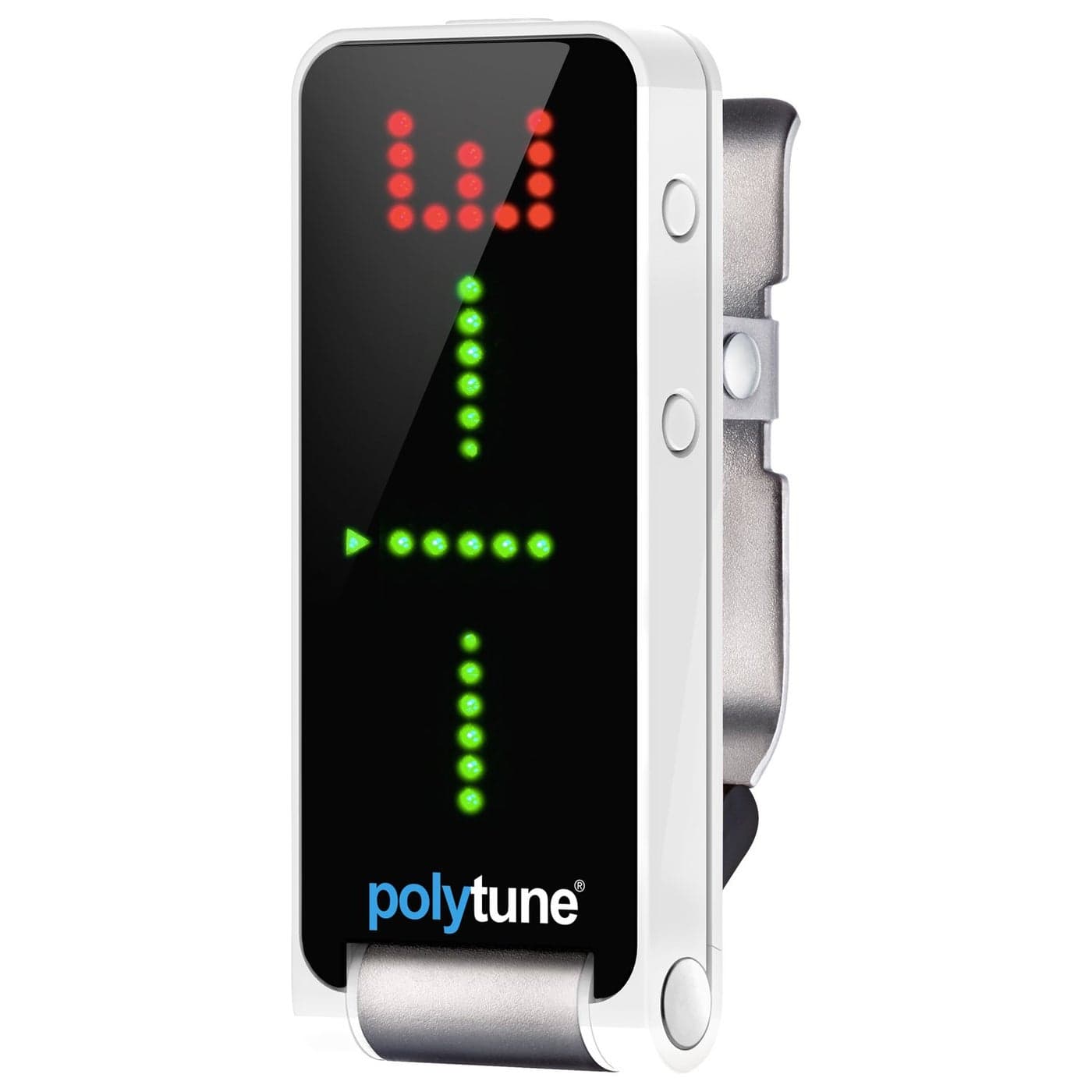 TC Electronic POLYTUNE CLIP Clip-On Tuner with Polyphonic, Strobe and Chromatic Modes and 108 LED Matrix Display for Ultimate Tuning Performance