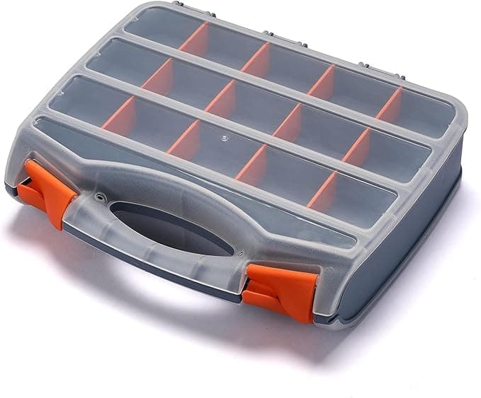 Vroxy Plastic Tool organizer Hardware Small Parts Organizer with Removable Dividers for Hardware Screws Bolts Nails Beads More Style 2