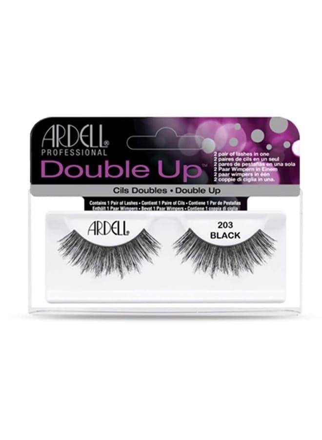 Glamour 203 Double Up Eye Lashes, Black