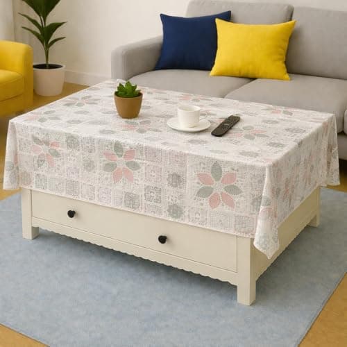 Homerz Premium Designer Centre PVC Table Cover, Waterproof and Durable Table Cover Shelf Liners (kaleera, 36x54 inch- Center Table)