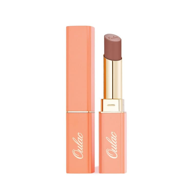 OULAC Creamy Brownish Nude Satin Infused with Rose Essential Oil Cocoa Oil Multi Hyaluronate Acid 6Hour WaterResistant Smooth Creamy Texture Lipstick