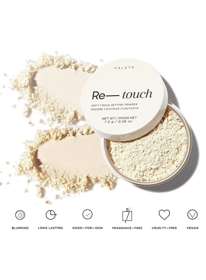Re-touch Soft Focus Loose Setting Powder (Light Medium), Skin Perfecting, Longwear, Blurs, Smooths, Nourishes, Ultra-Blurring, Lightweight, Absorbs excess oil, No flashback, for All Skin Types