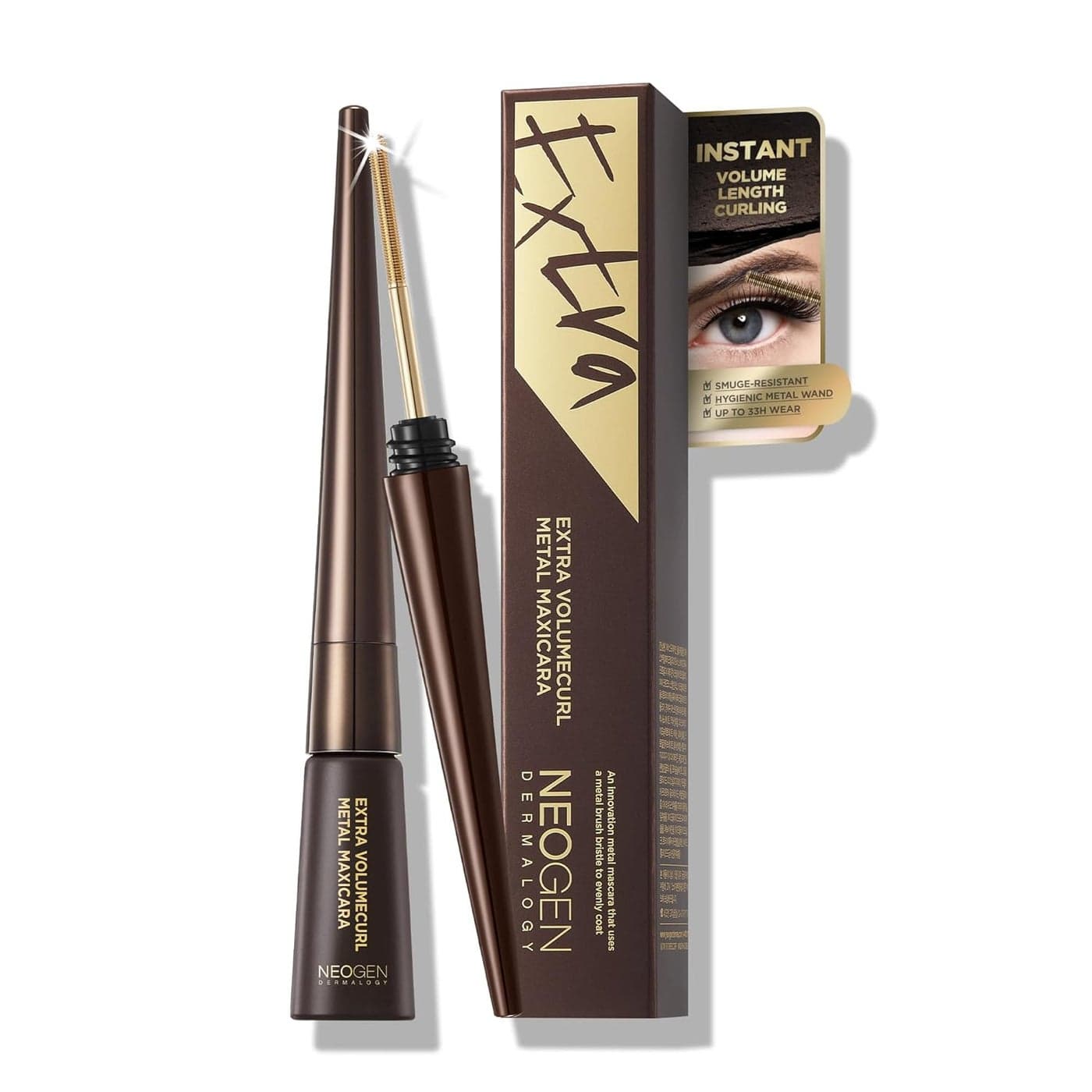 NEOGEN DERMALOGY Innovative Sensational Hygienic Washable Extra Slim & Volume Metal Mascara