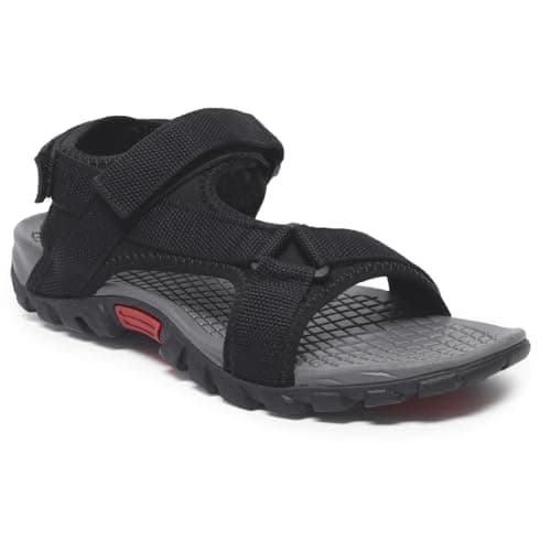 AVANT Men's Gripper Sandals (AVMSH271CL01UK7_UK7_Black)