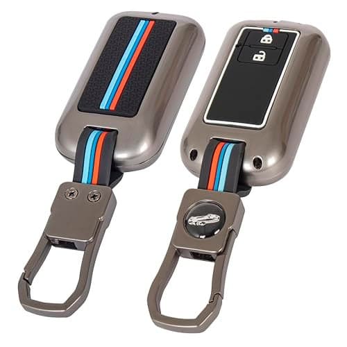 TEKCOOL Premium Metal Key Cover Compatible with Baleno, Grand Vitara, Xl6, Swift, Brezza, Celerio, Ignis, Ertiga, Dzire, Fronx, Urban Cruiser, Rumion, Glanza, Hyryder 2 Button Smart Key (Black)