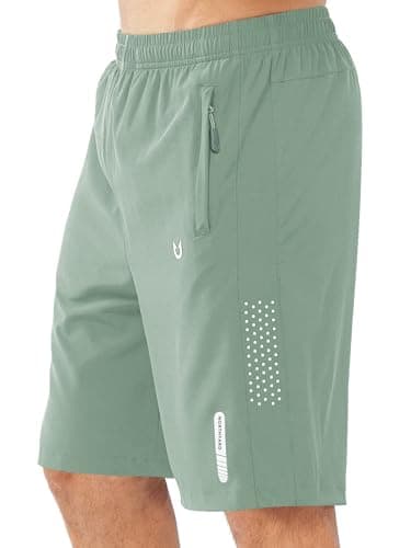 NORTHYARD Men's Athletic Running Shorts Quick Dry Workout Shorts 7"/ 5"/ 9" Lightweight Sports Gym Basketball Tennis Hiking Exercise LODENFROST-9inch L