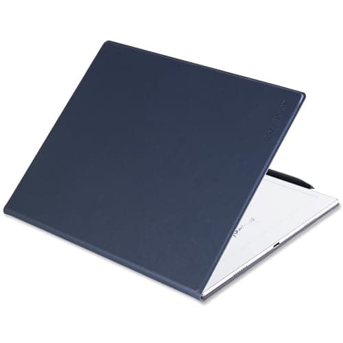 BOZHUORUI Case for Boox Go 10.3 ePaper Tablet | with Sleep/Wake | Magnetic Adsorption | Book Folio Style | Thin & Light | Vegan PU Leather Smart Cover (Dark Blue)