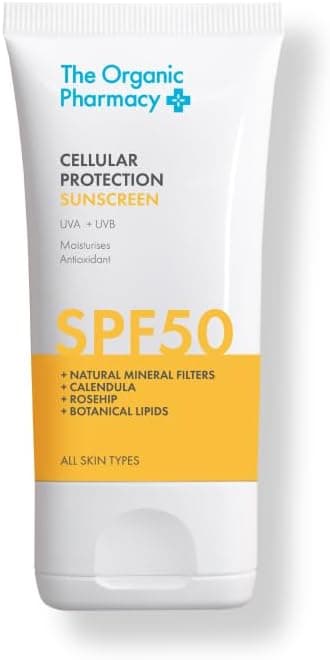The Organic Pharmacy Cellular Protection Sunscreen SPF 50 40ml Broad Spectrum Protection Moisturise With Natural Mineral Filters Calendula Rosehip Organic 176 Natural 831