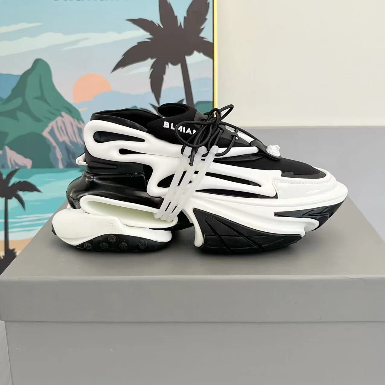 2025 Spring New Spaceship Space Shoes Increased Thick Sole Casual Sports Dad Shoes Men'S And Women'S Couples Trbottomy
