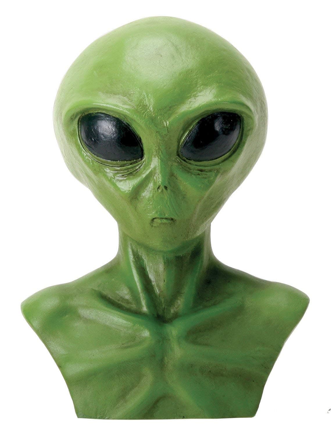 YTC Bright Green Extraterrestrial Alien Head Bust Figurine Display