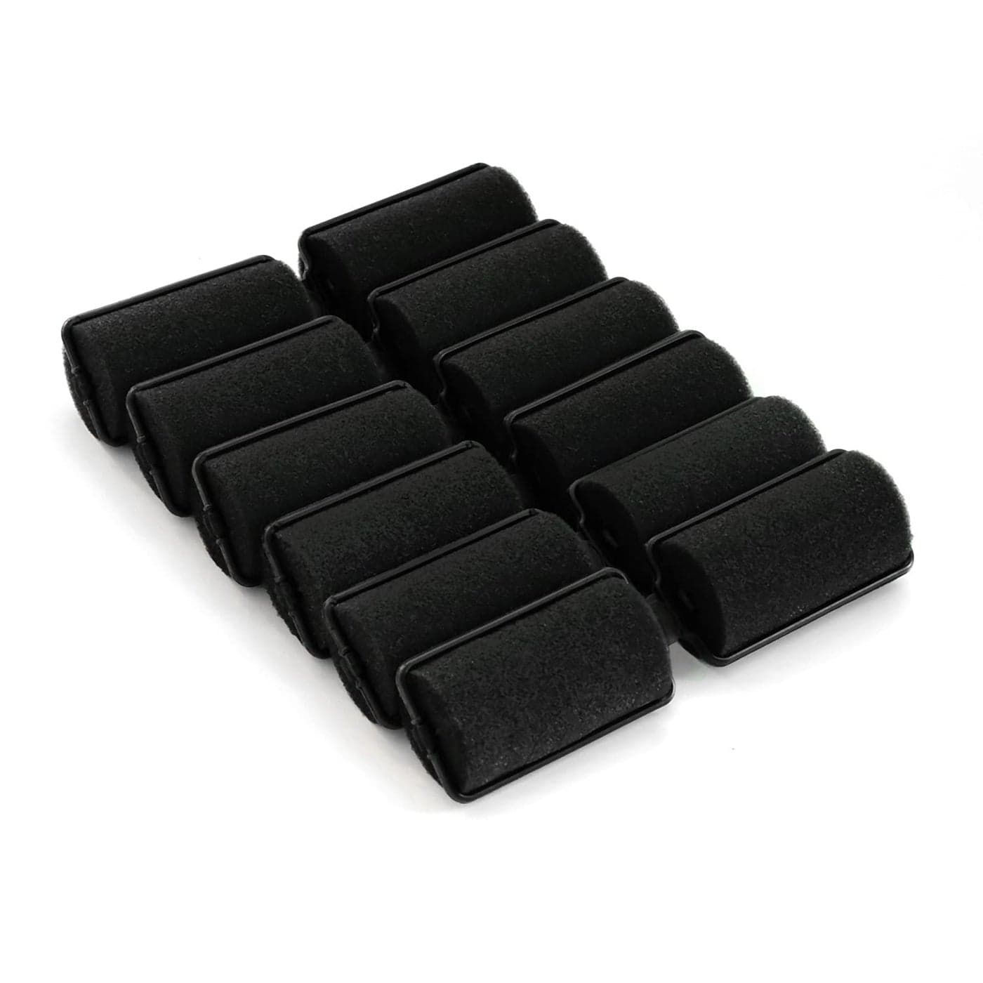 36 Pieces Soft Foam Hair Curlers - Flexible Sleeping Curlers for Hair Styling (1.2inch, Black)
