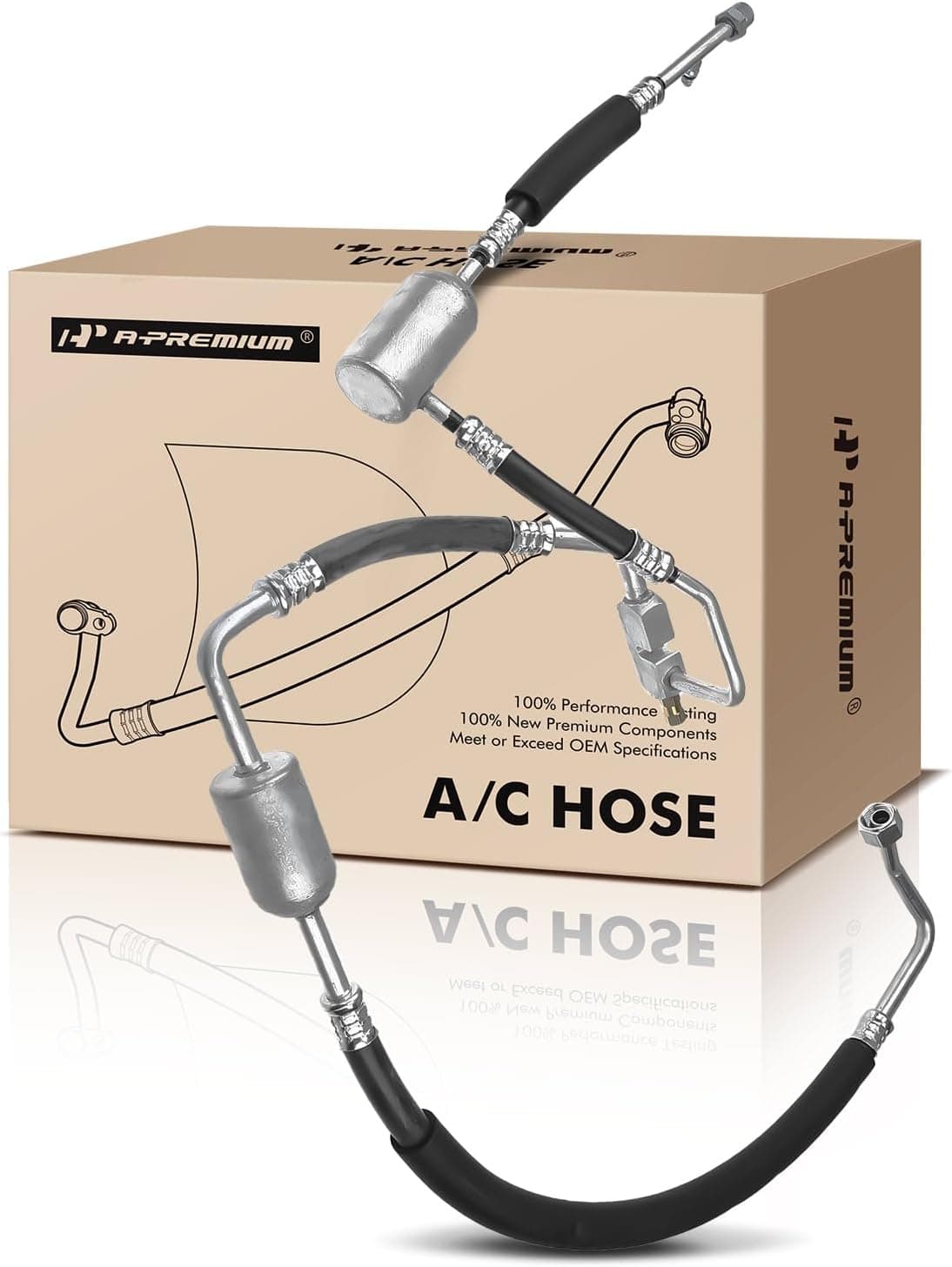 A-Premium A/C Manifold Suction and Discharge Hose Assembly for Ford F-250 F-350 F53 1989-1993