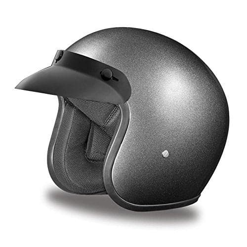 Daytona Helmets Retro 3/4 Open Face Motorcycle Helmet - Vintage Style, DOT Approved, Lightweight, Adjustable Fit, Removable Visor - Bike, Moped, Chopper