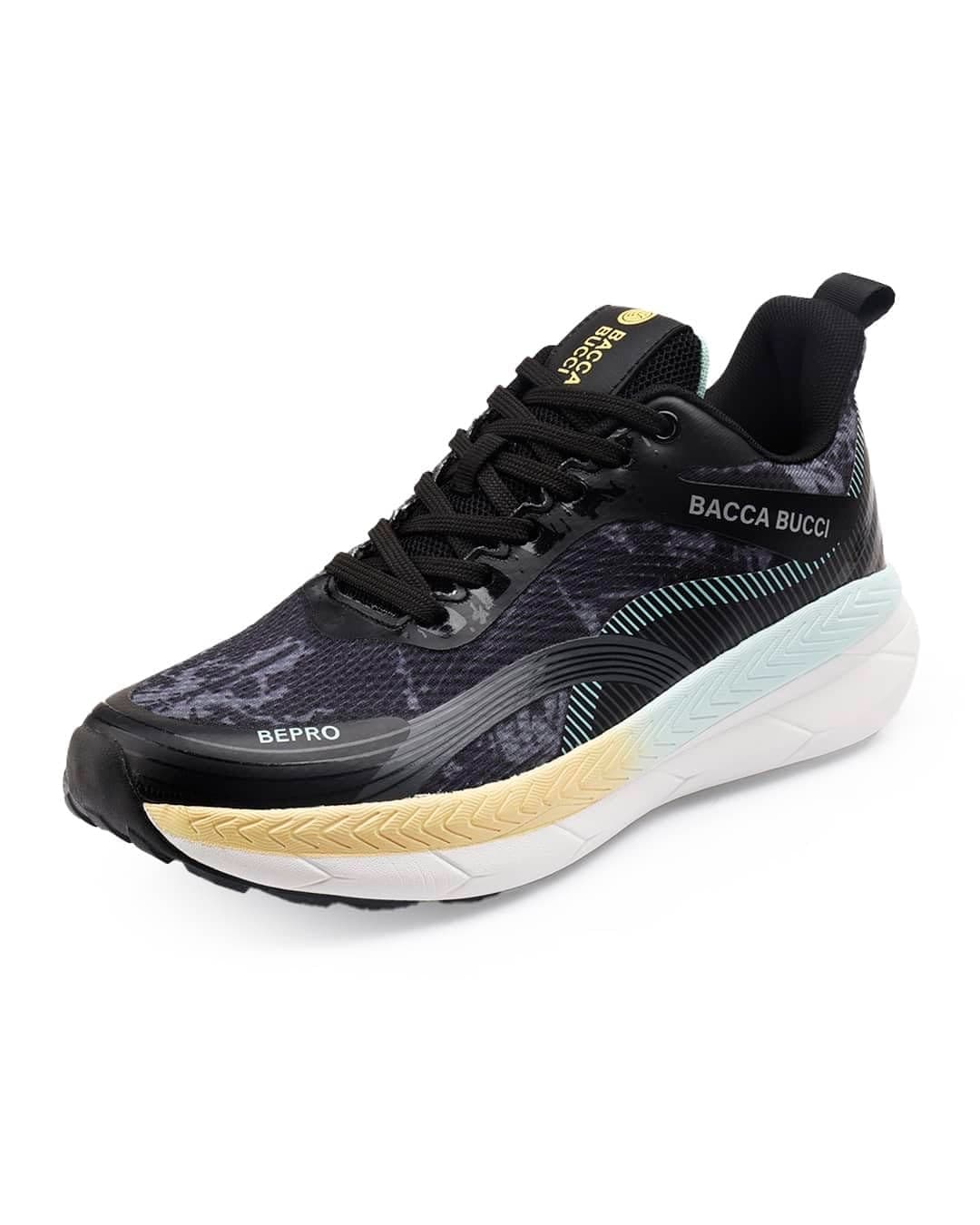 Bacca Bucci Ikatron – Men's Athleisure Sports Shoes with Dual-Density Sole Nebula Black UK 8