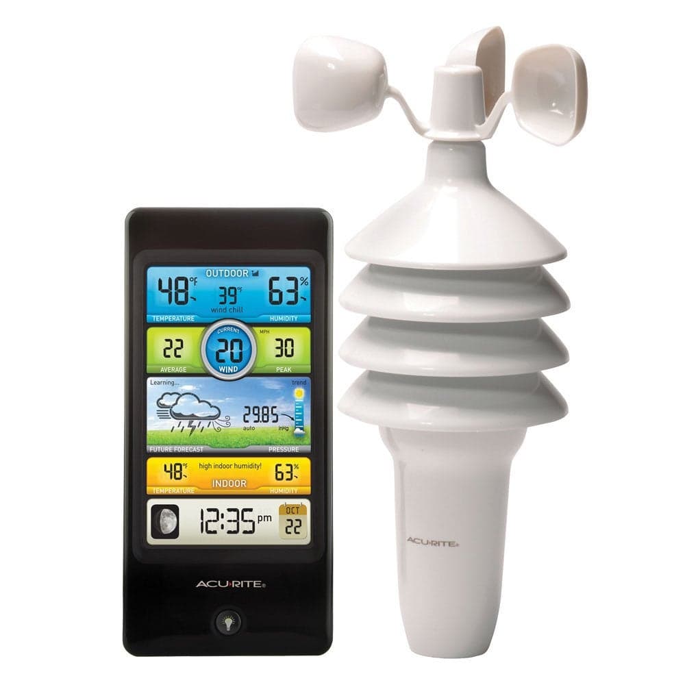 AcuRite Notos 3in1 01604M Pro Color Digital Weather Station with Wind Speed Temperature and Humidity