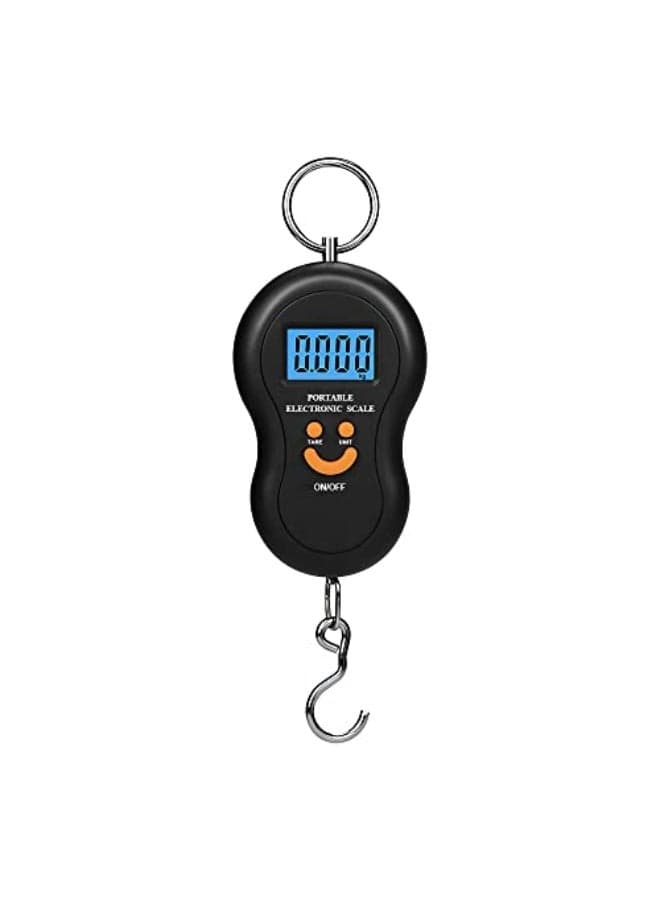 OneNine Portable Luggage Scale, 50kg Electronic Hanging Scale Digital Suitcase Travel Bag Hanging Weighing Scale, Digital Fishing Scale Fish Weighing Scale with LCD Display for Home Travel Outdoor
