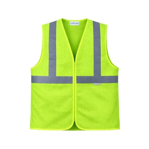 uniformer Safety Jacket for Men and Women | Reflective High Visibility | Ideal Unisex Safety Jacket for Construction & Road Safety | Used in Airport, Construction, Traffic (Yellow_Pack of 1)