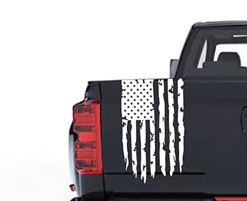 Distressed American USA US Flag Truck 1720 inches White 20in