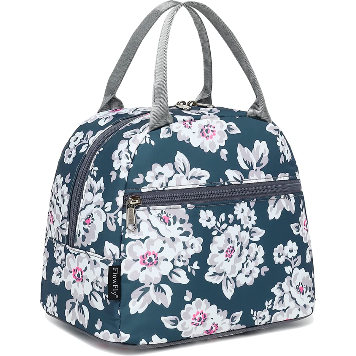 FlowFly Insulated Lunch Cooler Bag Tote Bag Organizer for WomenMen Plum