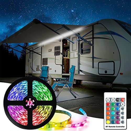 RV Awning LightsCamper RV Awning LED Light Strip12v 20FT Exterior LED Awning Lights for RV Canopy Motorhome Travel TrailerWaterproof RV Exterior Underglow Light Strip for Lighting Party12v DCRGB
