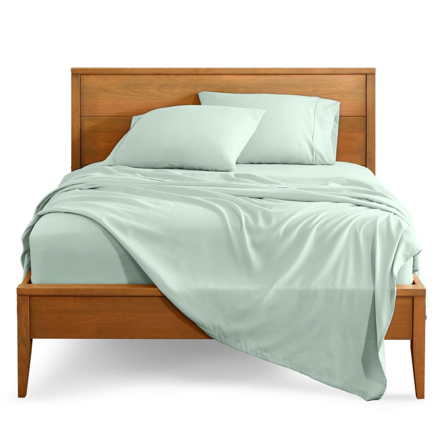 Bare Home Queen Sheet Set Luxury 1800 UltraSoft Microfiber Bed Sheets Double Brushed Deep Pockets Easy Fit 4 Piece Set Bedding Sheets Pillowcases Queen Spring Mint