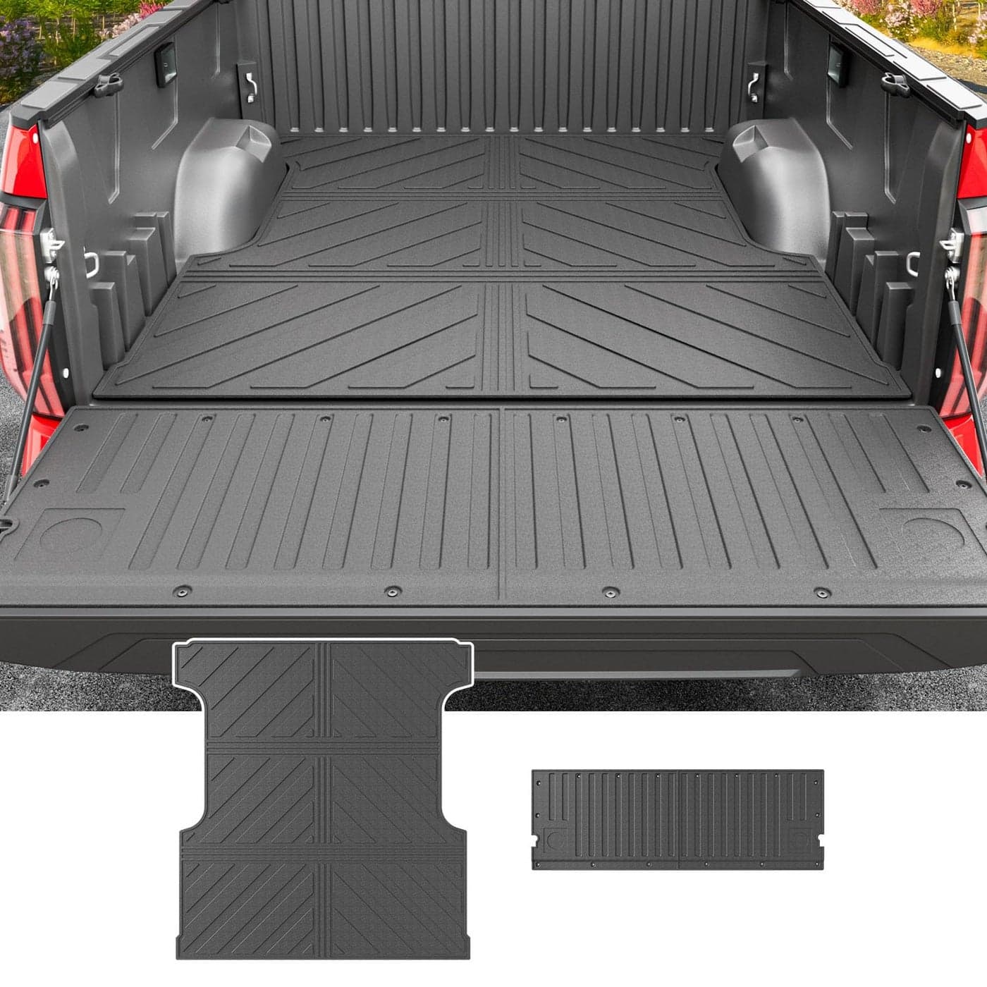 powoq 55FT Truck Bed Mat Compatible with 20222025 Toyota Tundra Bed Liner Cargo Mat Truck Liner TPE Tailgate Protector Replacement for 2022 2023 2024 2025 Toyota Tundra Accessories