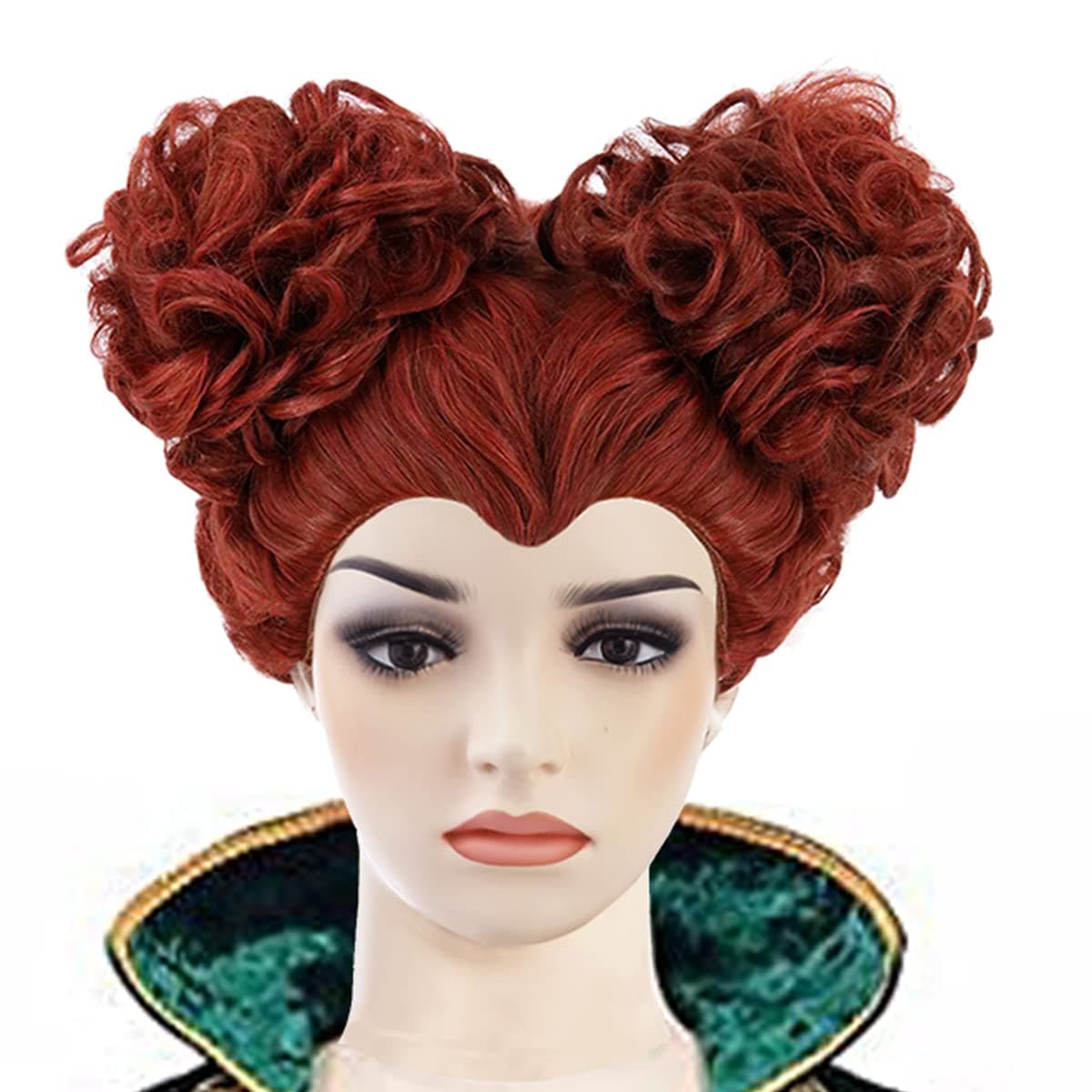 MAGQOO Red Heart Wig Reddish Brown Short Cosplay Wig for Women Halloween Costume Party