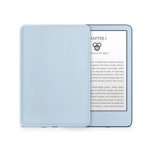 Tacky Design Solid Color Skin for Kindle ColorSoft Skin Wrap 2024 Decal Classic Color Vinyl, Premium 3M Decal Sticker for Full Surface Coverage (Pale Blue, ColorSoft (12th Gen, 2024))